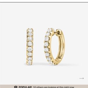 Ring Concierge Gold Diamond Pavé Huggie Hoop Earring
SINGLE NOT PAIR